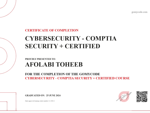 Compliance Certificate