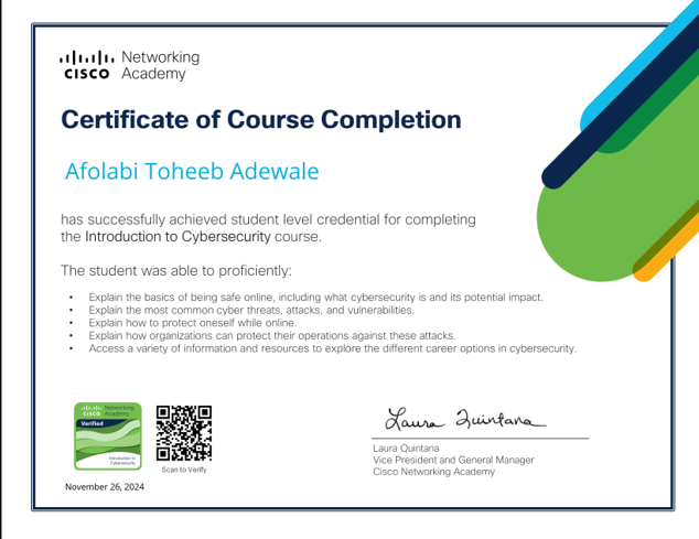 Cybersecurity Full Certificate