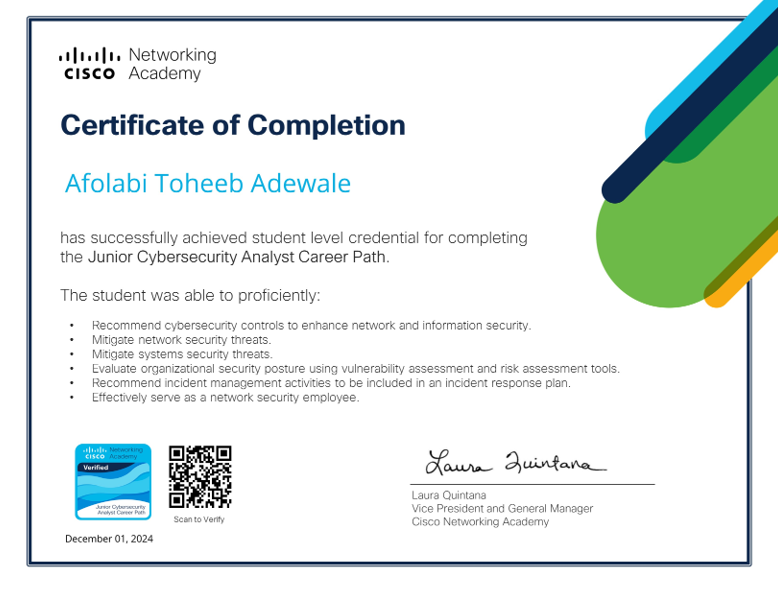 Cybersecurity Junior Certificate
